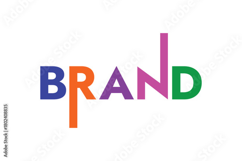 Create a unique vibrant brand identity with colorful typography for your business concept today
