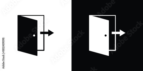 Exit icon Isolated. icon for logo, graphic design and more.