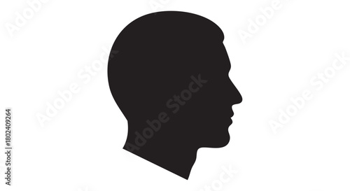 19. Minimalistic black silhouette of yeoman head
