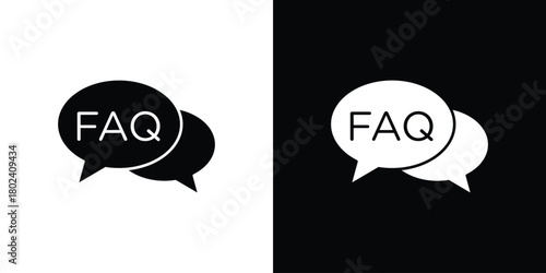FAQ icon Isolated. icon for logo, graphic design and more.