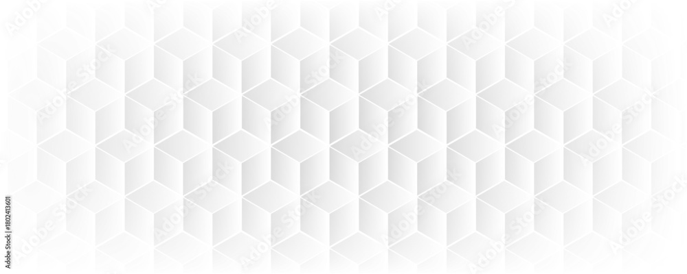 Fototapeta premium Abstract cube hexagon shape background. Vector banner design. Hexagons pattern.