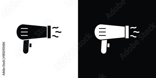 Hair dryer icon Isolated. icon for logo, graphic design and more.