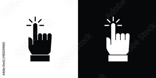 Hand click icon Isolated. icon for logo, graphic design and more.
