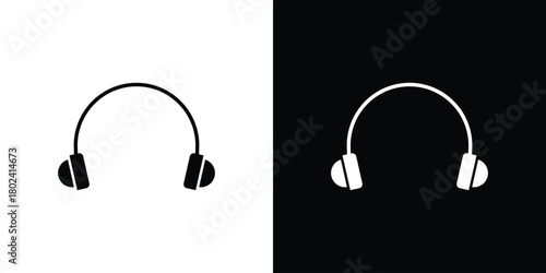 Headphone icon Isolated. icon for logo, graphic design and more.