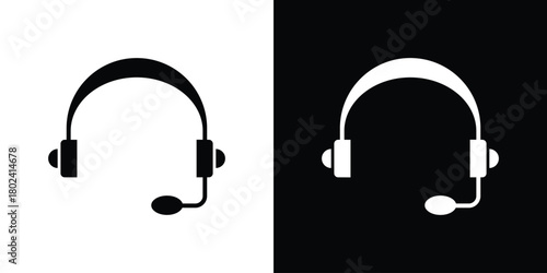 Headphones icon Isolated. icon for logo, graphic design and more.