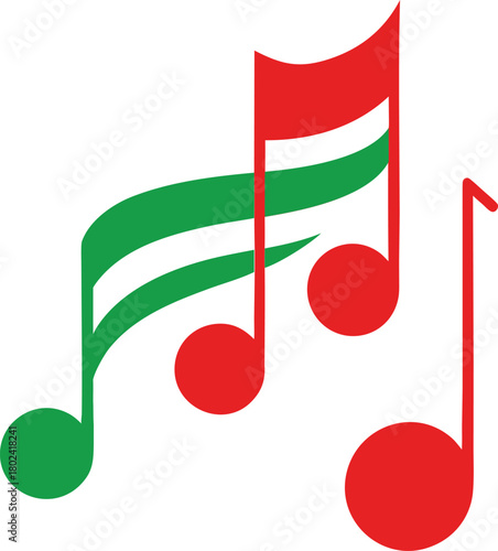 vector art of christmas music note icon