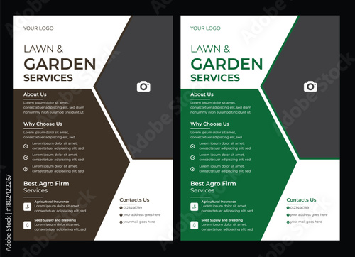 This editable social media flyer template enhances your garden services' online presence. It is perfect for promoting landscaping, lawn care, and outdoor design services across various platforms Lawn 