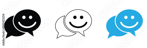 Spread happiness by sharing your smile through modern messaging, a happy conversation starter for social media with a positive outlook