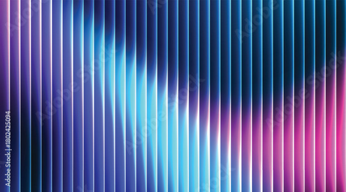Glass gradient texture with blue and pink color ripple pattern and smooth light distortion. Wavy abstract flow, futuristic blur effect. Vector illustration