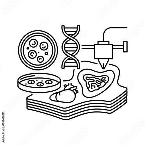 Bioprinting and dna engineering for regenerative medicine tech