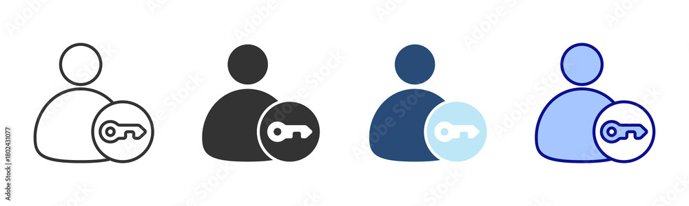 Obraz premium Logout Icon Set. Designed In Multi Style