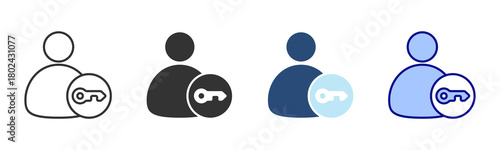 Logout Icon Set. Designed In Multi Style