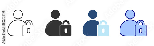 Privacy Icon Set. Designed In Multi Style