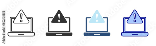 Threat Icon Set. Designed In Multi Style