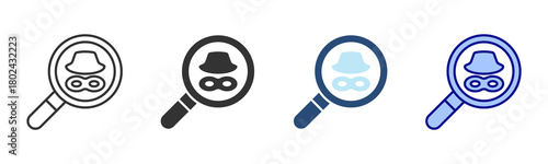 Fraud Icon Set. Designed In Multi Style