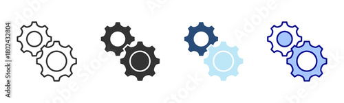 Setting Icon Set. Designed In Multi Style