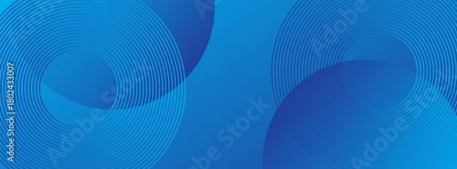 Abstract background blue with dynamic circle shape elements. Trendy and modern geometric gradient background. Vector Illustration