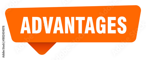 advantages sticker. advantages orange sign isolated on transpatent background