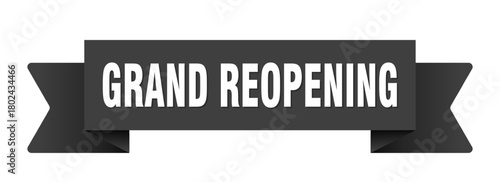 grand reopening ribbon isolated on transparent background. grand reopening ribbon