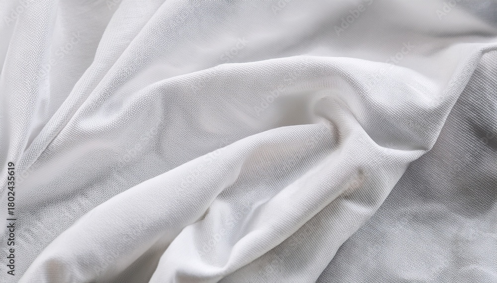 Obraz premium Crisp White Linen Seamless Texture Close Up Detail High Resolution White Wrinkle