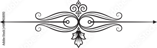 Vintage style line ornament, decorative text separator, classic border divider and underline element set. Vector illustration eps