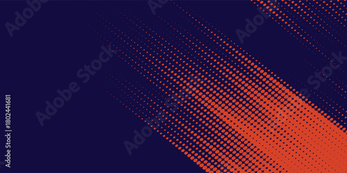 Abstract speed lines style orange color halftone banner design template. vector texture pattern eps10