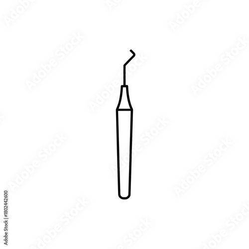 Illustration of a dental explorer tool