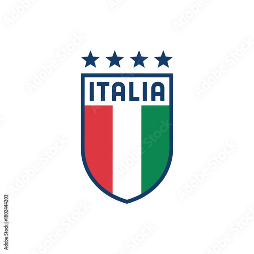 Italian national football team emblem with stars