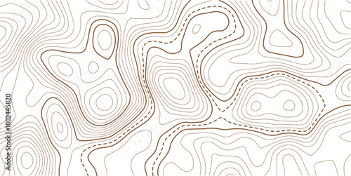 Abstract topo contour map on white background, Topographic map Topographic contour lines map seamless pattern.