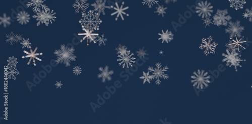 Falling snowflakes against ...
