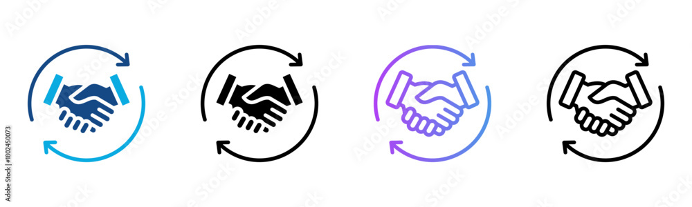 Obraz premium Traded Icon Multiple Style Vector Illustration