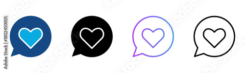 Desire Icon Multiple Style Vector Illustration
