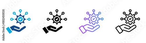 Provider Icon Multiple Style Vector Illustration
