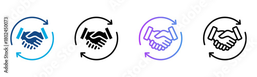 Traded Icon Multiple Style Vector Illustration