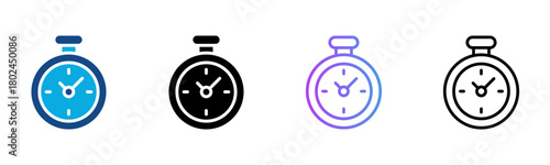Time Bound Icon Multiple Style Vector Illustration
