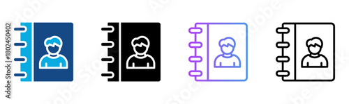 Authorship Icon Multiple Style Vector Illustration

