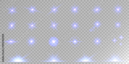 Lens Flare, light glow effect. sun or realistic shining star with backlight effect.
bokeh glitter and sparkles or sparkles on transparent background.
