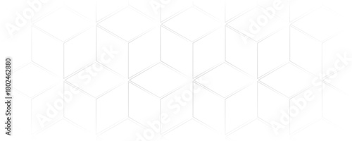 Abstract cube hexagon shape background. Vector banner design. Hexagons pattern.