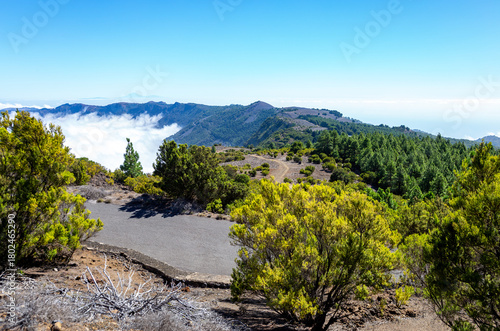 View from Pico Malpaso, Island El Hierro, Canary Islands, Spain, Europe.