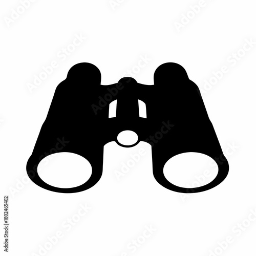 Black and white binoculars vector image for viewing distant objects clearly