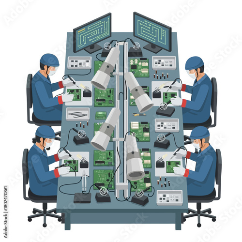 Electronics Assembly PCB Soldering Manufacturing Workshop