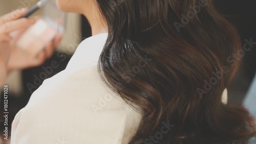 Wallpaper Mural Hairdresser is cutting long hair in hair salon Torontodigital.ca