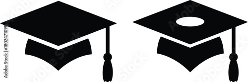Graduation cap icon for academic success and higher education