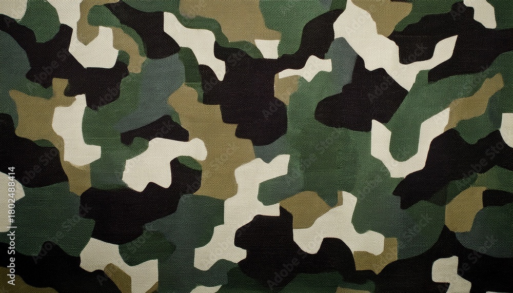 Fototapeta premium Camouflage Seamless Pattern Vector Geometric Camo Background