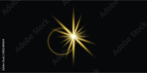 Vector vibrant glow with sparkle shining magic holiday starlight brilliant beam lens burst dust abstract fantasy illuminated bright ray background sparkling flare white effect