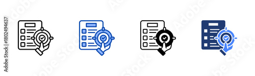 Focus icon set multiple style collection