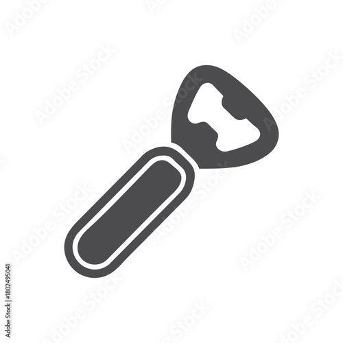 Bottle opener icon on White Background Vector Art Illustration on white background.