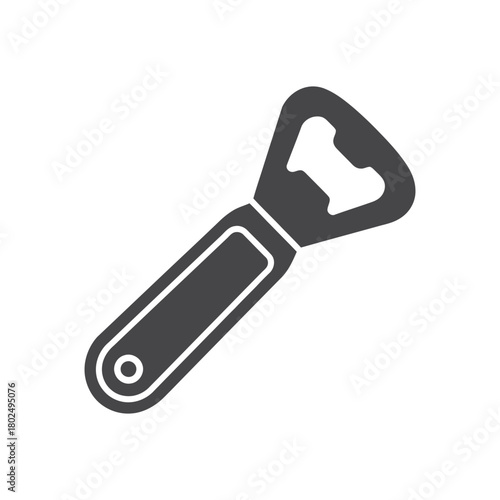 Bottle opener icon on White Background Vector Art Illustration on white background.