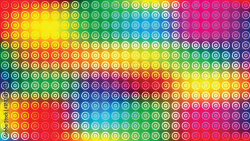 Vibrant rainbow background with repeating oval pattern