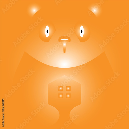 White electric wall outlet and light switch illustration for power supply connection